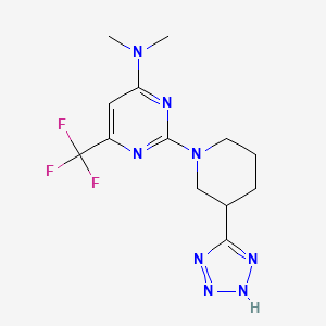 N,N-dimethyl-2-[3-(2H-tetrazol-5-yl)piperidin-1-yl]-6-(trifluoromethyl)pyrimidin-4-amine