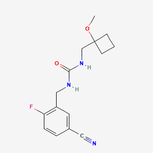 1-[(5-Cyano-2-fluorophenyl)methyl]-3-[(1-methoxycyclobutyl)methyl]urea