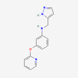 N-(1H-pyrazol-5-ylmethyl)-3-pyridin-2-yloxyaniline