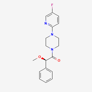 (2R)-1-[4-(5-fluoropyridin-2-yl)piperazin-1-yl]-2-methoxy-2-phenylethanone