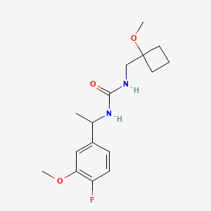 1-[1-(4-Fluoro-3-methoxyphenyl)ethyl]-3-[(1-methoxycyclobutyl)methyl]urea