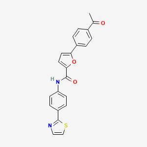 5-(4-acetylphenyl)-N-[4-(1,3-thiazol-2-yl)phenyl]furan-2-carboxamide