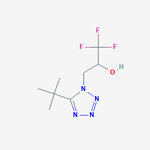 molecular formula C8H13F3N4O B7643915 3-(5-Tert-butyltetrazol-1-yl)-1,1,1-trifluoropropan-2-ol 