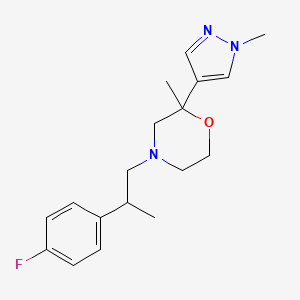 4-[2-(4-Fluorophenyl)propyl]-2-methyl-2-(1-methylpyrazol-4-yl)morpholine