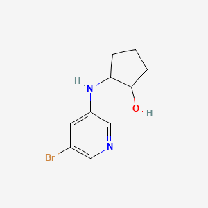 molecular formula C10H13BrN2O B7643931 2-[(5-Bromopyridin-3-yl)amino]cyclopentan-1-ol 