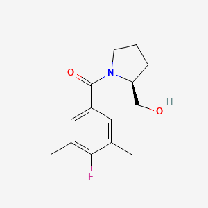 molecular formula C14H18FNO2 B7643951 (4-fluoro-3,5-dimethylphenyl)-[(2S)-2-(hydroxymethyl)pyrrolidin-1-yl]methanone 