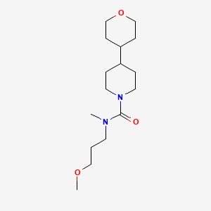 N-(3-methoxypropyl)-N-methyl-4-(oxan-4-yl)piperidine-1-carboxamide