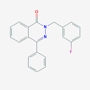 molecular formula C21H15FN2O B7643985 2-[(3-Fluorophenyl)methyl]-4-phenylphthalazin-1-one 