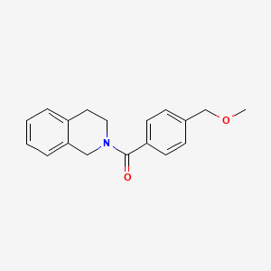 molecular formula C18H19NO2 B7644003 3,4-dihydro-1H-isoquinolin-2-yl-[4-(methoxymethyl)phenyl]methanone 