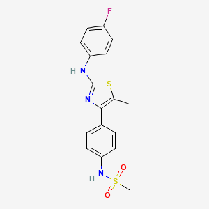 N-[4-[2-(4-fluoroanilino)-5-methyl-1,3-thiazol-4-yl]phenyl]methanesulfonamide