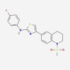 N-(4-fluorophenyl)-4-(1-methylsulfonyl-3,4-dihydro-2H-quinolin-6-yl)-1,3-thiazol-2-amine