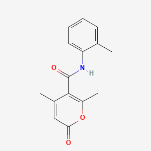 molecular formula C15H15NO3 B7644060 4,6-dimethyl-N-(2-methylphenyl)-2-oxo-2H-pyran-5-carboxamide 