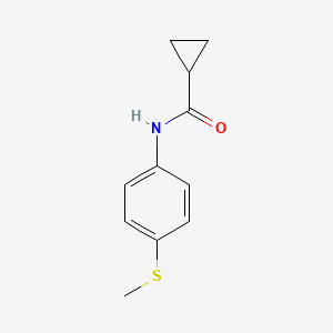 molecular formula C11H13NOS B7644067 N-(4-methylsulfanylphenyl)cyclopropanecarboxamide 