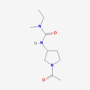 molecular formula C10H19N3O2 B7644076 3-(1-Acetylpyrrolidin-3-yl)-1-ethyl-1-methylurea 