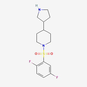 molecular formula C15H20F2N2O2S B7644112 1-[(2,5-difluorophenyl)sulfonyl]-4-tetrahydro-1H-pyrrol-3-ylpiperidine 