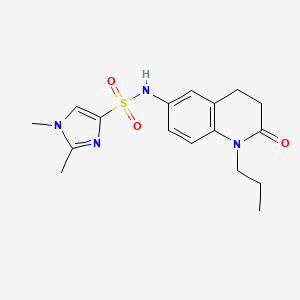 1,2-dimethyl-N-(2-oxo-1-propyl-1,2,3,4-tetrahydro-6-quinolinyl)-1H-imidazole-4-sulfonamide