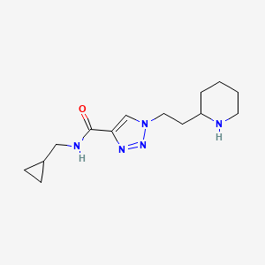 molecular formula C14H23N5O B7644126 N-(cyclopropylmethyl)-1-[2-(2-piperidyl)ethyl]-1H-1,2,3-triazole-4-carboxamide 