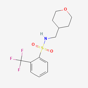 N-(tetrahydro-2H-pyran-4-ylmethyl)-2-(trifluoromethyl)-1-benzenesulfonamide