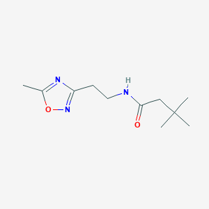 3,3-dimethyl-N-[2-(5-methyl-1,2,4-oxadiazol-3-yl)ethyl]butanamide