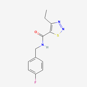 4-ethyl-N-[(4-fluorophenyl)methyl]thiadiazole-5-carboxamide