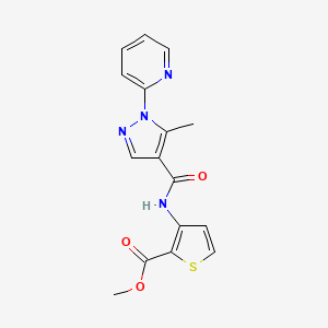 methyl 3-({[5-methyl-1-(2-pyridinyl)-1H-pyrazol-4-yl]carbonyl}amino)-2-thiophenecarboxylate