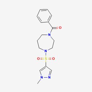 [4-(1-Methylpyrazol-4-yl)sulfonyl-1,4-diazepan-1-yl]-phenylmethanone