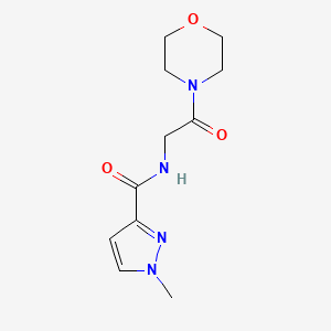 molecular formula C11H16N4O3 B7644294 1-methyl-N-(2-morpholin-4-yl-2-oxoethyl)pyrazole-3-carboxamide 