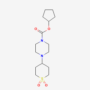 Cyclopentyl 4-(1,1-dioxothian-4-yl)piperazine-1-carboxylate