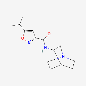 molecular formula C14H21N3O2 B7644317 N-(1-azabicyclo[2.2.2]octan-3-yl)-5-propan-2-yl-1,2-oxazole-3-carboxamide 