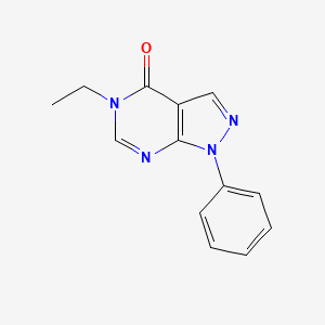 molecular formula C13H12N4O B7644335 5-Ethyl-1-phenyl-1,5-dihydro-pyrazolo[3,4-d]pyrimidin-4-one 