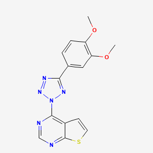 4-[5-(3,4-Dimethoxyphenyl)tetrazol-2-yl]thieno[2,3-d]pyrimidine