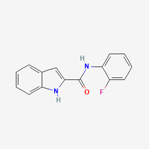 molecular formula C15H11FN2O B7644351 N-(2-fluorophenyl)-1H-indole-2-carboxamide 