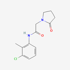 molecular formula C13H15ClN2O2 B7644358 N-(3-chloro-2-methylphenyl)-2-(2-oxopyrrolidin-1-yl)acetamide 