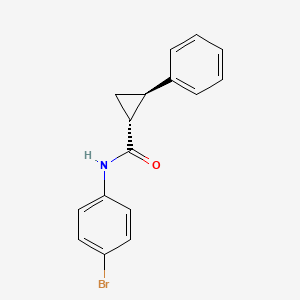 molecular formula C16H14BrNO B7644423 (1R,2R)-N-(4-bromophenyl)-2-phenylcyclopropane-1-carboxamide 