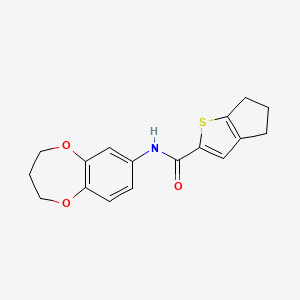 N-(3,4-dihydro-2H-1,5-benzodioxepin-7-yl)-5,6-dihydro-4H-cyclopenta[b]thiophene-2-carboxamide