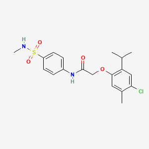 2-(4-chloro-5-methyl-2-propan-2-ylphenoxy)-N-[4-(methylsulfamoyl)phenyl]acetamide