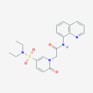 2-[5-(diethylsulfamoyl)-2-oxopyridin-1-yl]-N-quinolin-8-ylacetamide