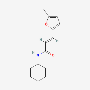 molecular formula C14H19NO2 B7644480 (E)-N-cyclohexyl-3-(5-methylfuran-2-yl)prop-2-enamide 