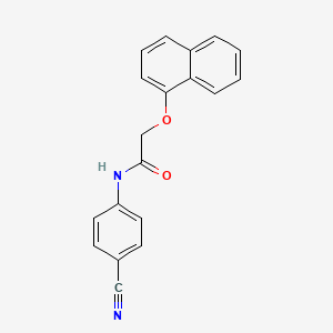 molecular formula C19H14N2O2 B7644495 N-(4-cyanophenyl)-2-naphthalen-1-yloxyacetamide 