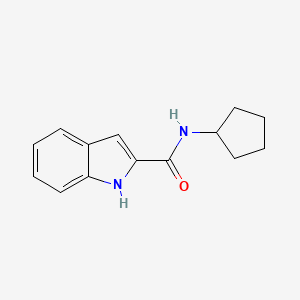 molecular formula C14H16N2O B7644501 N-环戊基-1H-吲哚-2-甲酰胺 