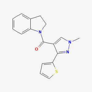 2,3-Dihydroindol-1-yl-(1-methyl-3-thiophen-2-ylpyrazol-4-yl)methanone