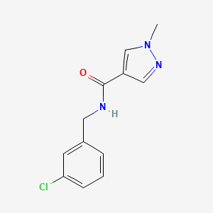 N-[(3-chlorophenyl)methyl]-1-methylpyrazole-4-carboxamide