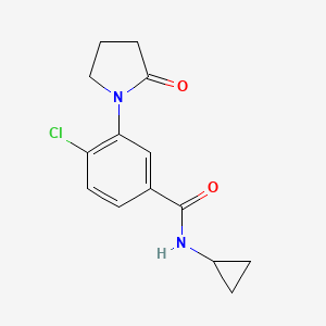 4-chloro-N-cyclopropyl-3-(2-oxopyrrolidin-1-yl)benzamide