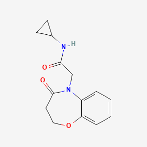 N-cyclopropyl-2-(4-oxo-2,3-dihydro-1,5-benzoxazepin-5-yl)acetamide