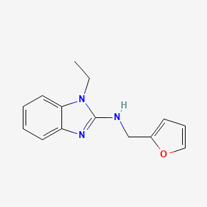 molecular formula C14H15N3O B7644546 (1-Ethyl-1H-benzoimidazol-2-yl)-furan-2-ylmethyl-amine 