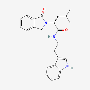 molecular formula C24H27N3O2 B7644569 (2R)-N-[2-(1H-indol-3-yl)ethyl]-4-methyl-2-(3-oxo-1H-isoindol-2-yl)pentanamide 