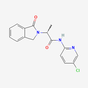 molecular formula C16H14ClN3O2 B7644576 (2R)-N-(5-chloropyridin-2-yl)-2-(3-oxo-1H-isoindol-2-yl)propanamide 