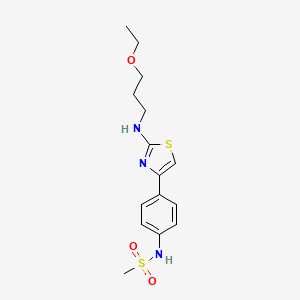 N-[4-[2-(3-ethoxypropylamino)-1,3-thiazol-4-yl]phenyl]methanesulfonamide