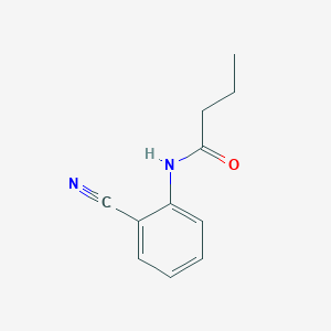 molecular formula C11H12N2O B7644585 N-(2-氰基苯基)丁酰胺 