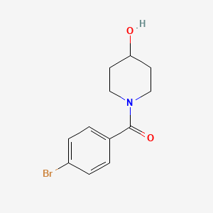 molecular formula C12H14BrNO2 B7644595 (4-Bromophenyl)-(4-hydroxypiperidin-1-yl)methanone 